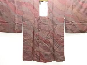 よろけ斜め縞に抽象模様織り出し道行コート